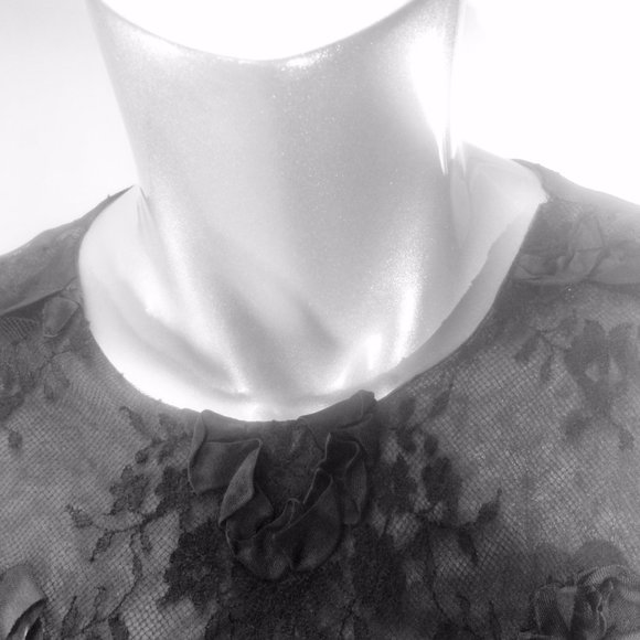 Ruben Panis Vtg Lace Evening Cocktail Midi Dress - Picture 12 of 16